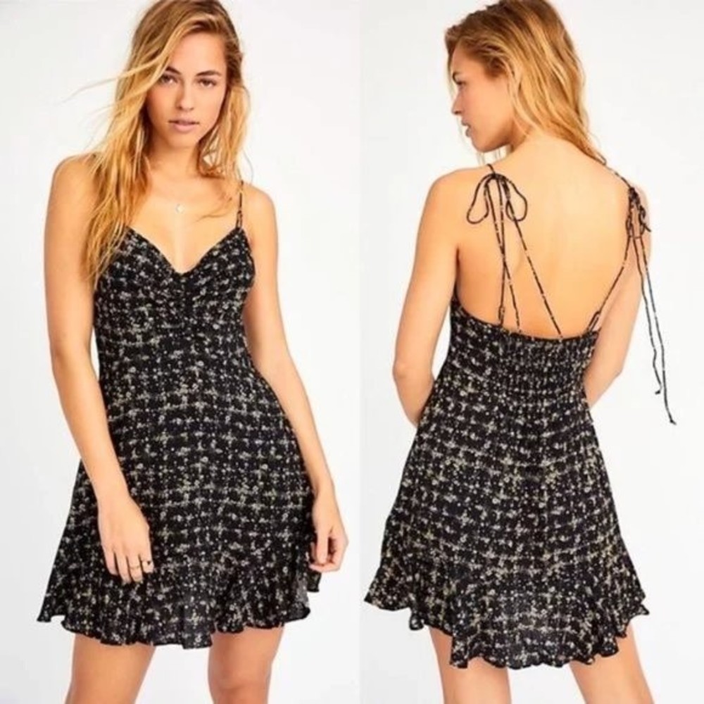 Free People Black and White Mini Dress